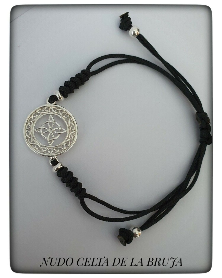 pulsera con nudo celta de las brujas plata de ley proteccion