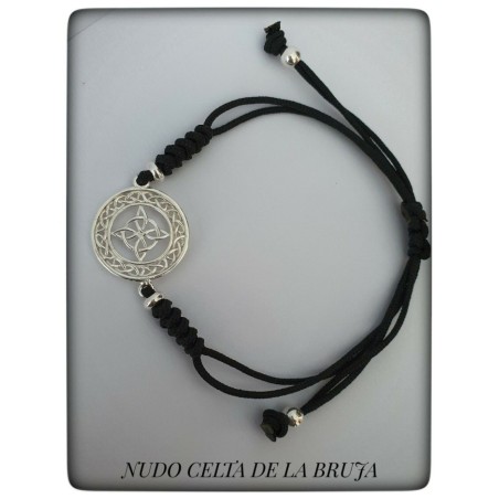 pulsera con nudo celta de las brujas plata de ley proteccion