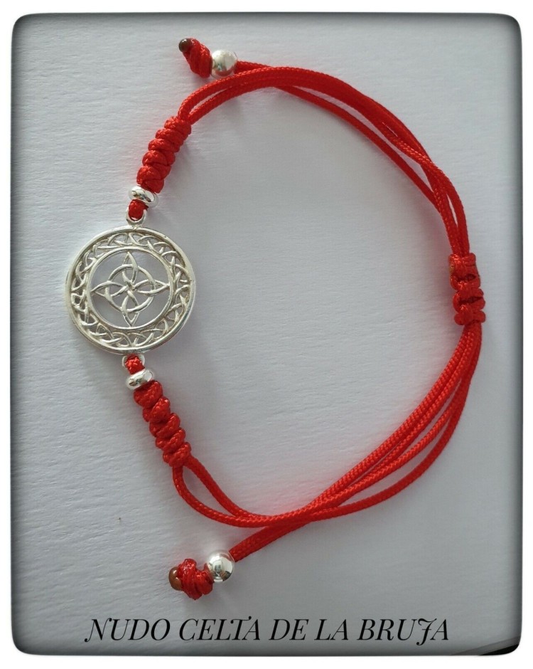 pulsera con nudo celta de las brujas plata de ley proteccion