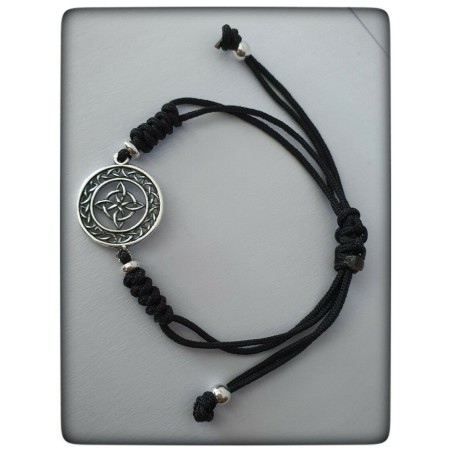 pulsera con nudo celta de las brujas plata de ley proteccion