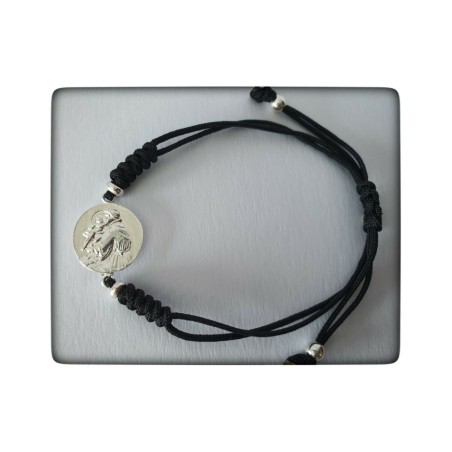 pulsera medalla san antonio de padua plata de ley proteccion