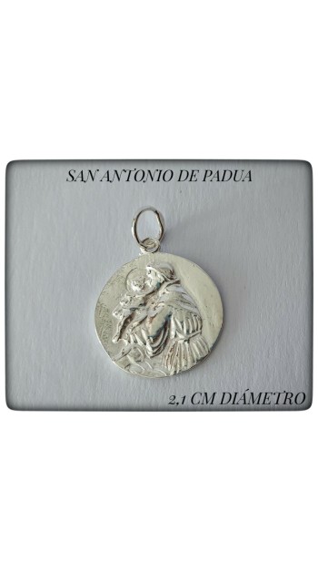 medalla san antonio de padua plata proteccion protector