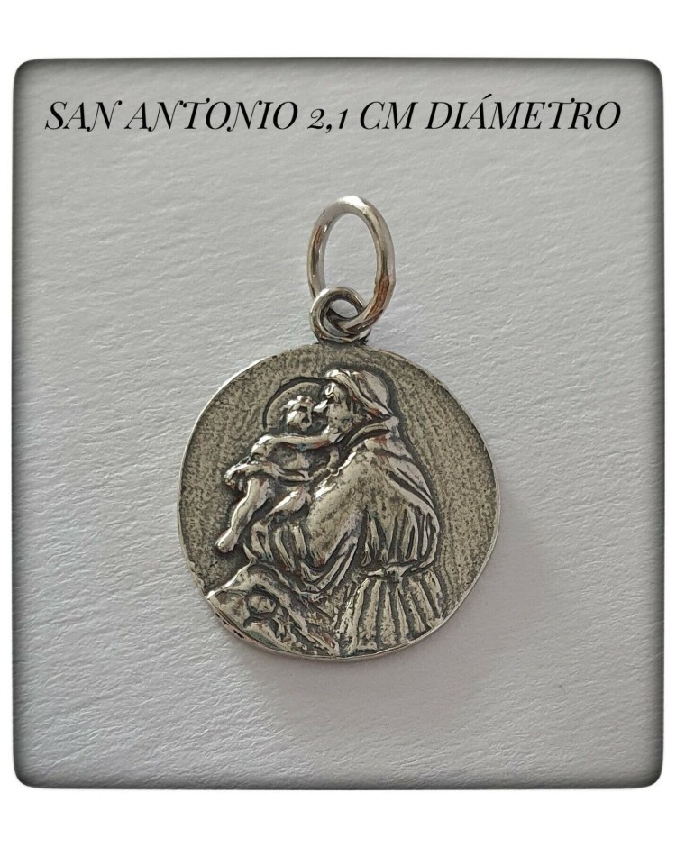 medalla san antonio de padua plata proteccion protector