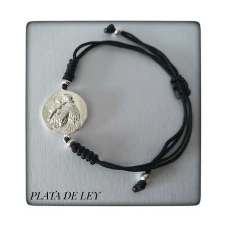 san antonio de padua plata de ley proteccion pulsera