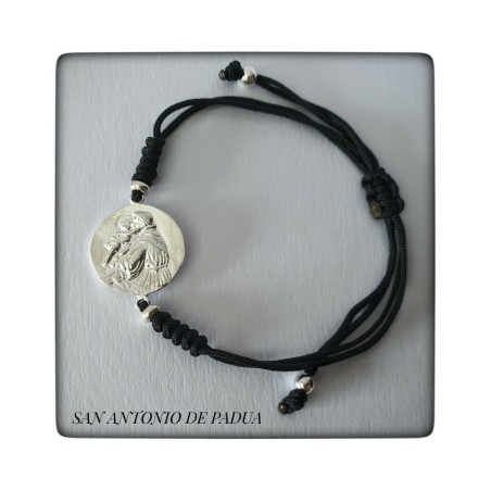 san antonio de padua plata de ley proteccion pulsera