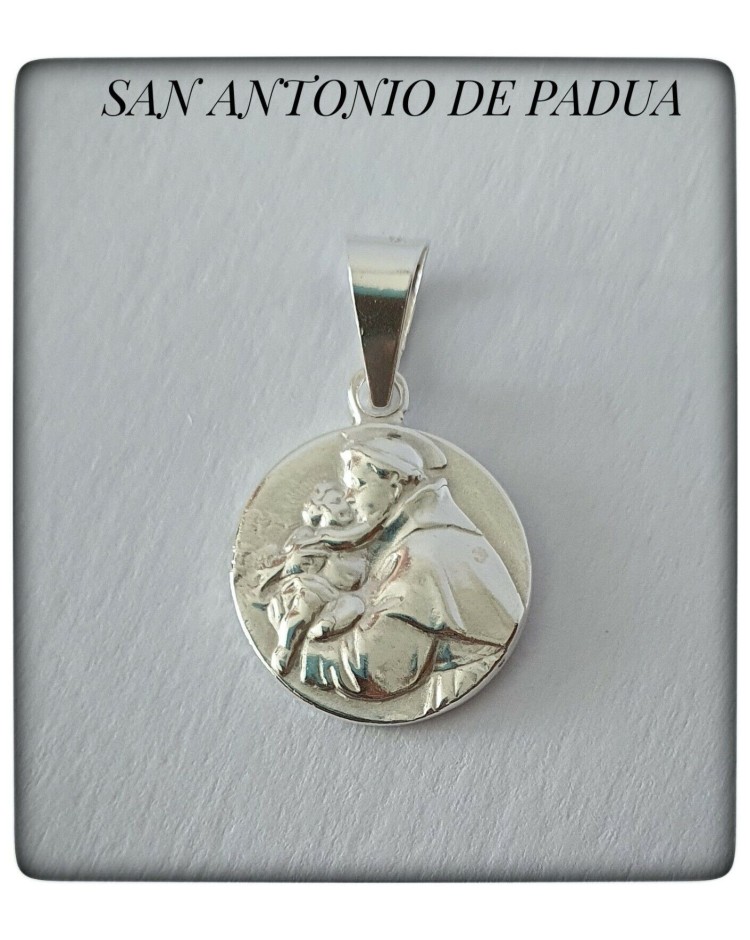 medalla san antonio de padua plata de ley proteccion