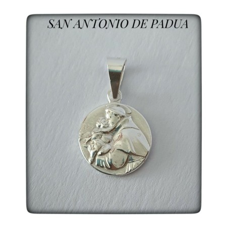 medalla san antonio de padua plata de ley proteccion