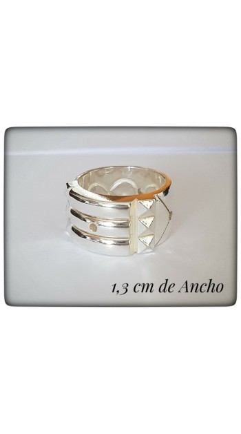 anillo atlante proteccion geometria plata de ley protector