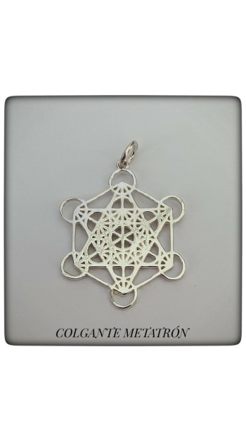 colgante cubo arcangel metatron plata de ley proteccion protector