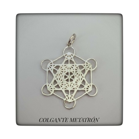 colgante cubo arcangel metatron plata de ley proteccion protector