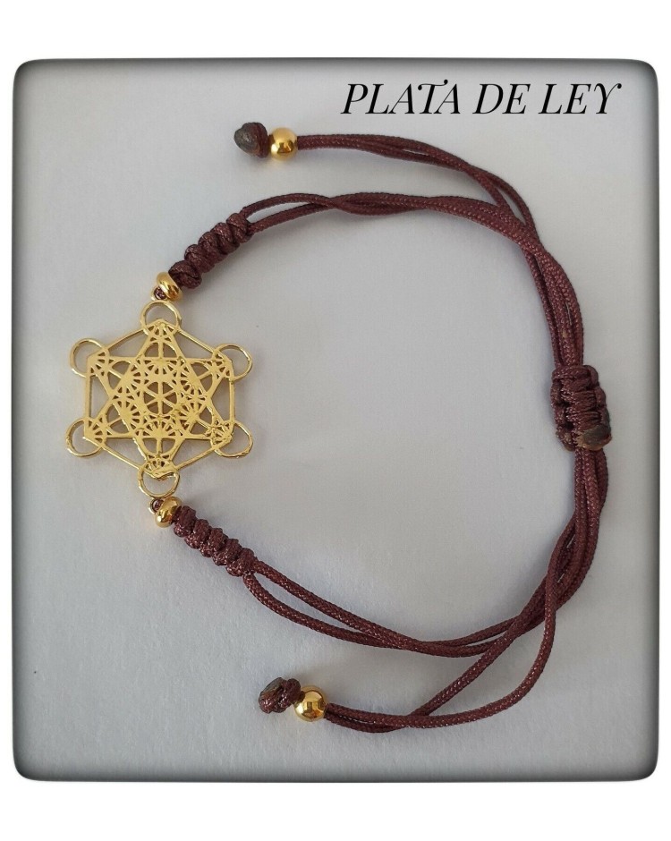 pulsera cubo metatron plata de ley proteccion protector