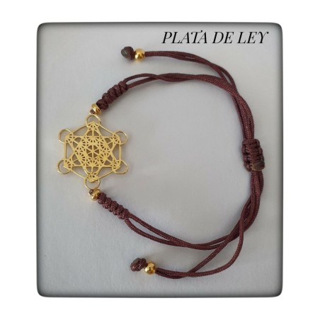 pulsera cubo metatron plata de ley proteccion protector