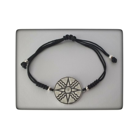 dios sumerio utu disco solar protector plata de ley pulsera