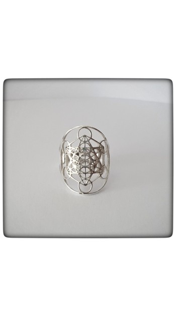 arcangel metatron cubo anillo plata de ley geometria proteccion