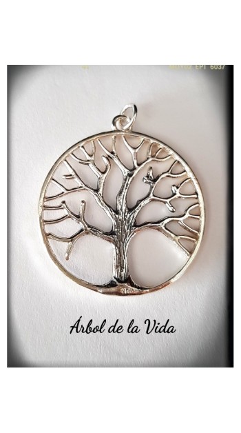 colgante plata de ley arbol de la vida geometria sagrada