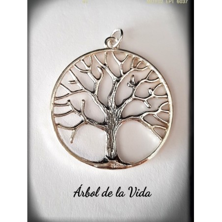 colgante plata de ley arbol de la vida geometria sagrada