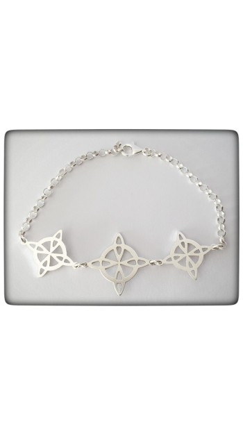 pulsera plata nudo celta de las brujas amuleto meiga