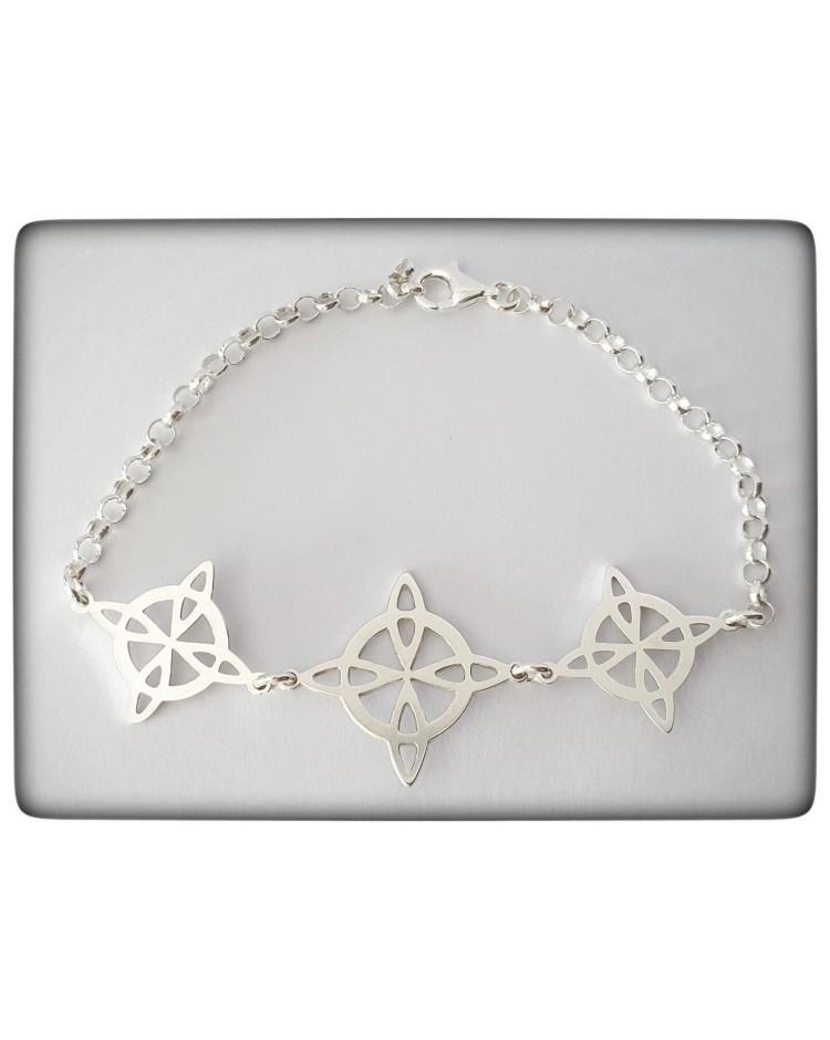 pulsera plata nudo celta de las brujas amuleto meiga