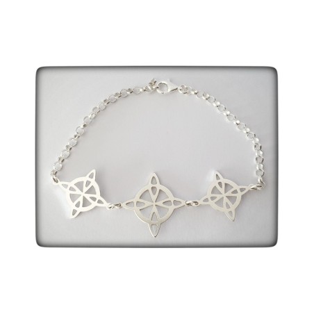 pulsera plata nudo celta de las brujas amuleto meiga