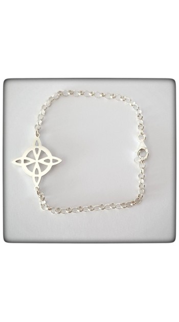 pulsera plata nudo celta de las brujas amuleto meiga