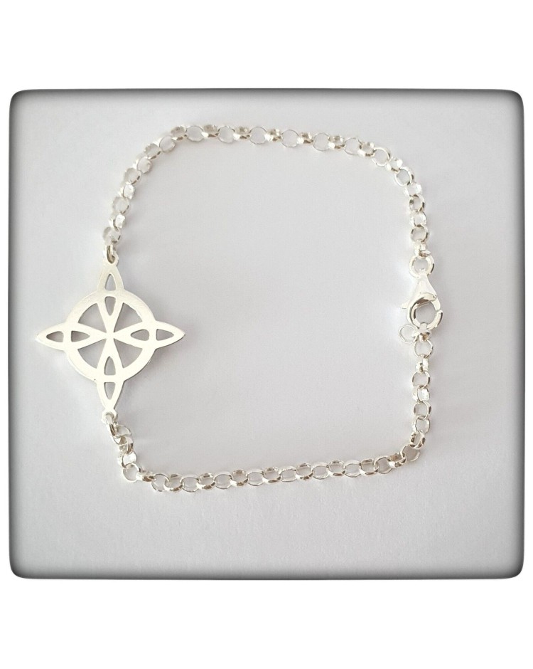 pulsera plata nudo celta de las brujas amuleto meiga