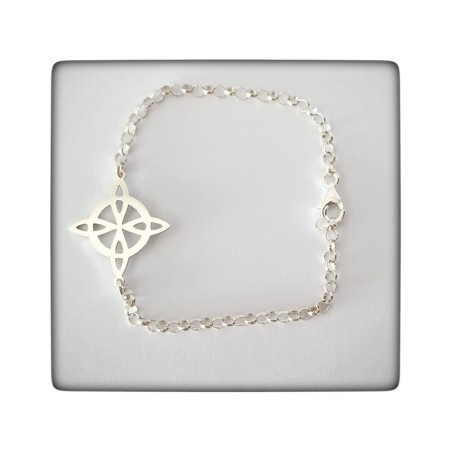 pulsera plata nudo celta de las brujas amuleto meiga