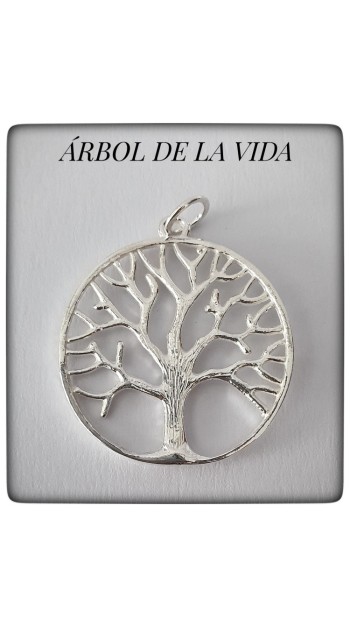 colgante plata de ley arbol de la vida geometria sagrada