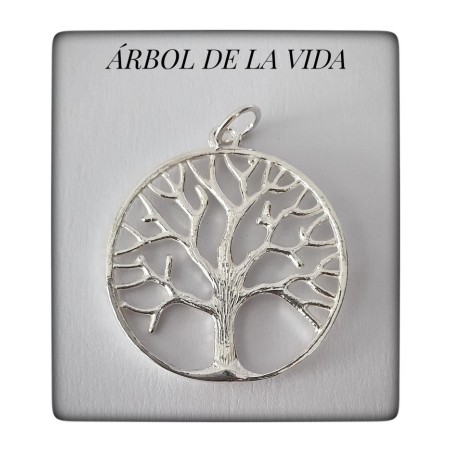 colgante plata de ley arbol de la vida geometria sagrada