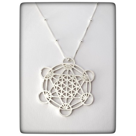 colgante cubo metatron arcangel plata geometria sagrada proteccion pro