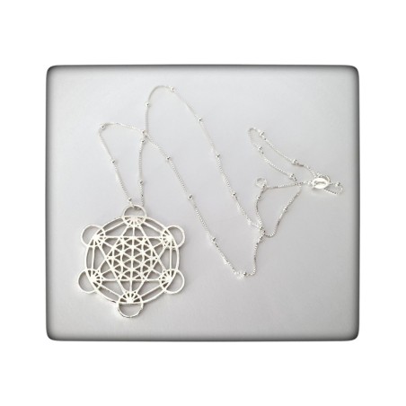 colgante cubo metatron arcangel plata geometria sagrada proteccion pro