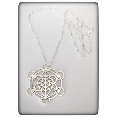 colgante cubo metatron arcangel plata geometria sagrada proteccion pro