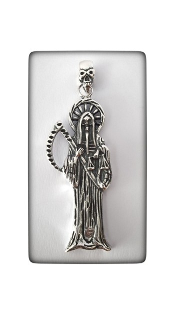 colgante santa muerte plata de ley mexico proteccion