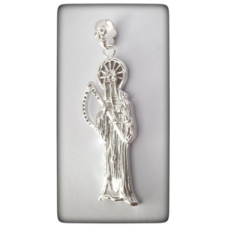 colgante santa muerte plata de ley mexico proteccion