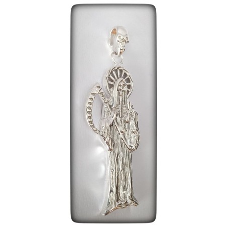 colgante santa muerte plata de ley mexico proteccion