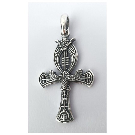 cruz de la vida egipcia plata colgante ank ankh