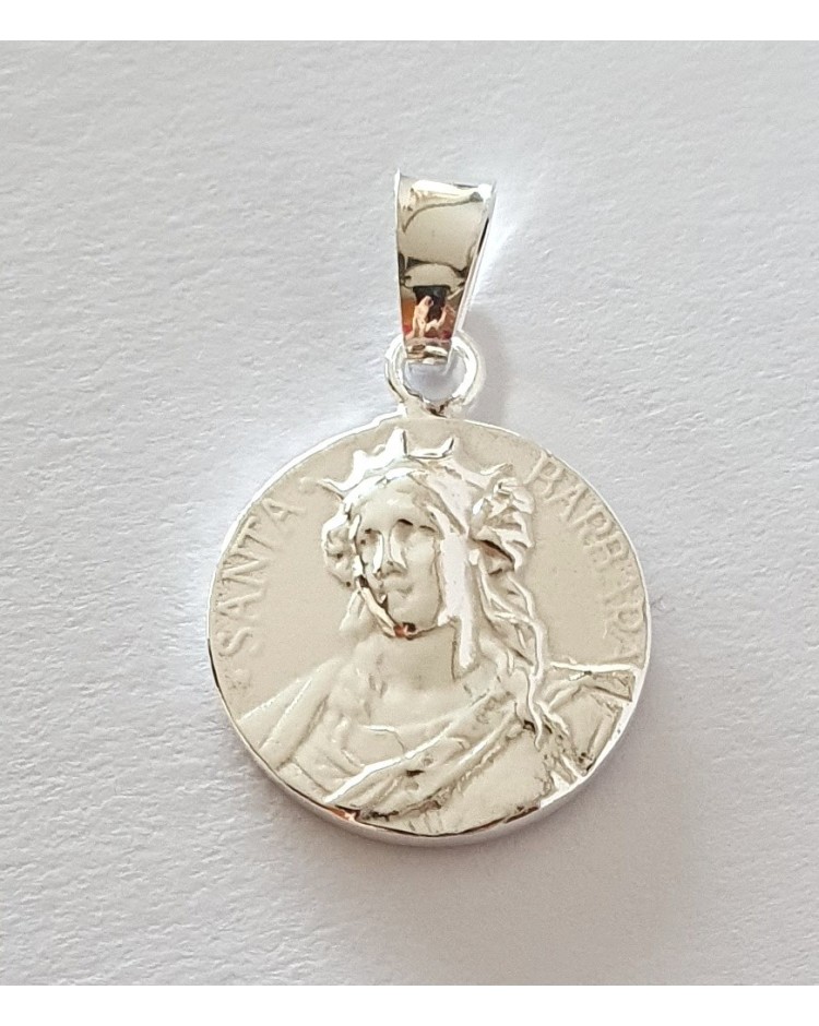 santa barbara medalla plata de ley