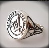 sello anillo mason sol plata de ley masoneria