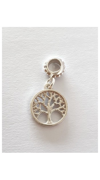 arbol de la vida colgante pulsera plata de ley