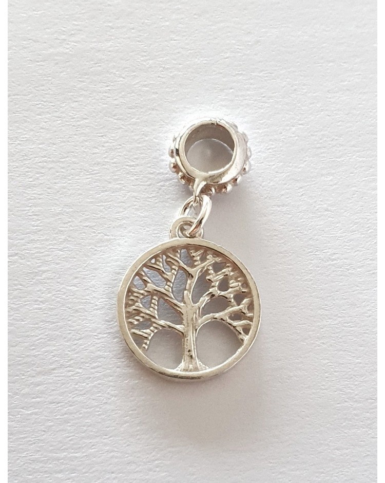 arbol de la vida colgante pulsera plata de ley