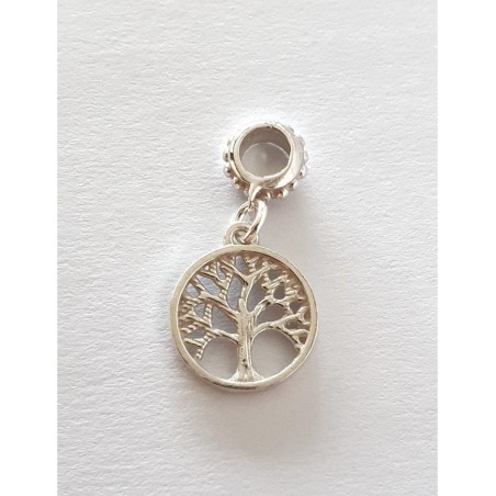 arbol de la vida colgante pulsera plata de ley