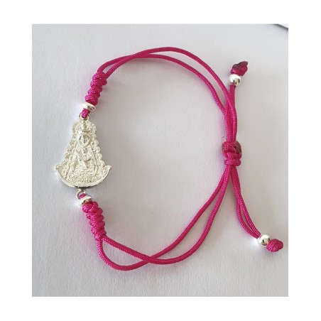 pulsera virgen del rocio plata de ley