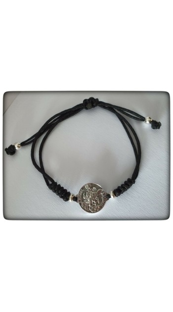 arcangel san miguel pulsera hilo medallon deluxe