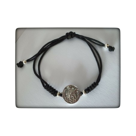 arcangel san miguel pulsera hilo medallon deluxe