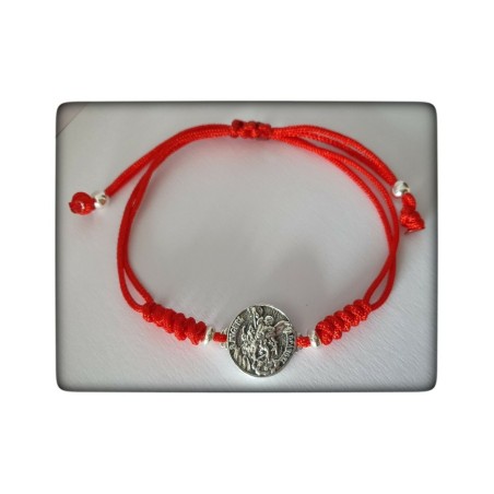 arcangel san miguel pulsera hilo medallon deluxe