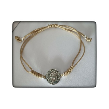 arcangel san miguel pulsera hilo medallon deluxe