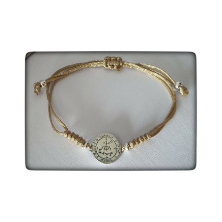 arcangel san miguel pulsera hilo medallon deluxe