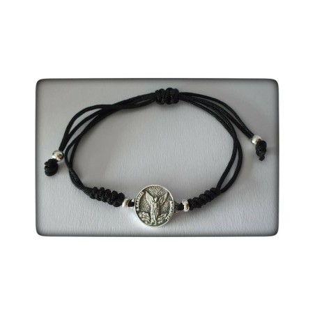 arcangel san gabriel plata  de ley pulsera colgante