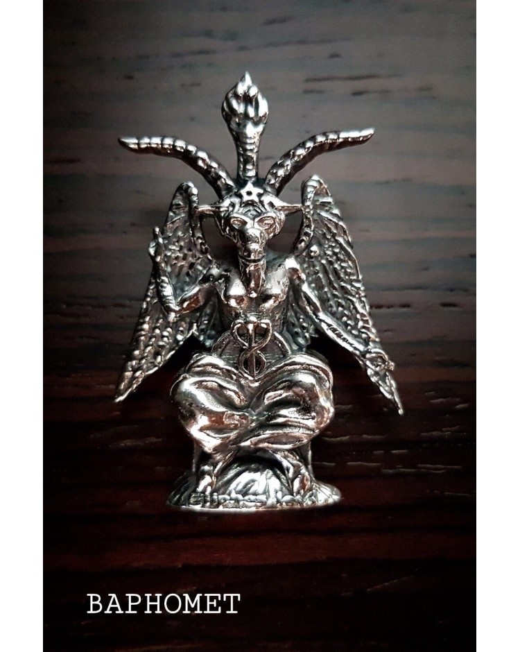 colgante macho cabrio baphomet plata