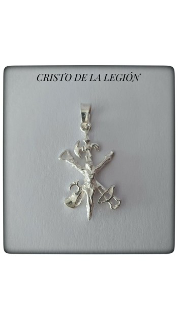 cristo de la legion plata de ley colgante