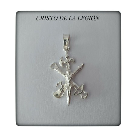 cristo de la legion plata de ley colgante